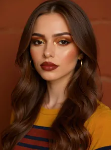 AI-generated makeup styles example: Natural Glow for color analysis and styling