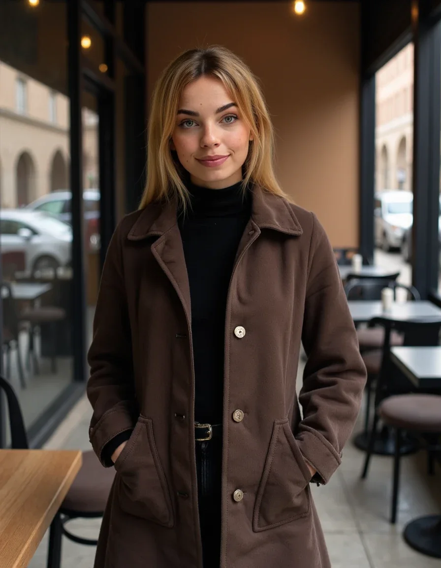 Woman in emerald dress - AI photoshoot