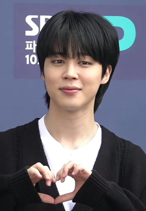 Jimin (BTS) wearing saturated autumn looks with molten metallics, showcasing burnt sienna, chartreuse, emerald, molten gold, and espresso from the Vibrant Autumn palette.